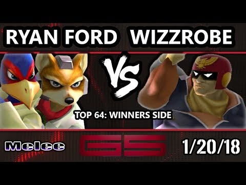GENESIS 5 SSBM - ERG | Ryan Ford (Fox, Falco) VS Fry's | Wizzrobe (C.Falcon) - Melee Top 64 Singles