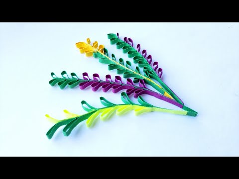 Comb Quilling leaves using normal quilling comb technique #8