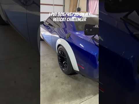 I put the biggest tires you can put on a hellcat 305/45/20 M/T street radial for a staggered look