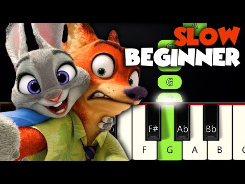 Try Everything - Zootopia (Shakira) | SLOW BEGINNER PIANO TUTORIAL + SHEET MUSIC by Betacustic