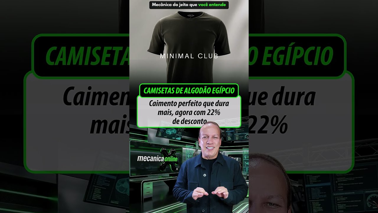 Minimal Club: Melhores camisetas de algodão egípcio com 22% de desconto