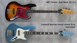 Video thumbnail for Lakland Skyline Darryl Jones VS Fender Jazz Bass CIJ (with DiMarzio DP123) by Obrad Lacarac
