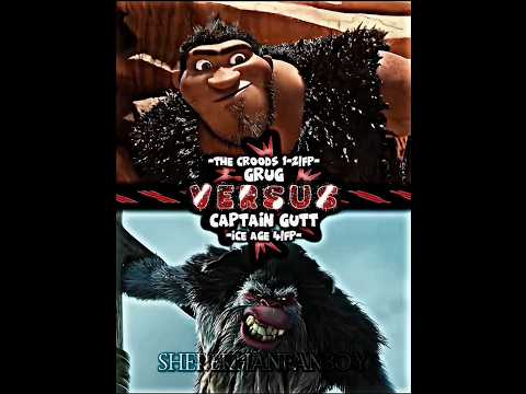 Grug vs Captain Gutt #ice age #grug #thecroods #wis #edit #vs #viral #wisedit