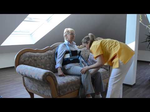 Prolift A222- Einsatz im Alltag- Steh und Gehübungen mit dem Walk Support