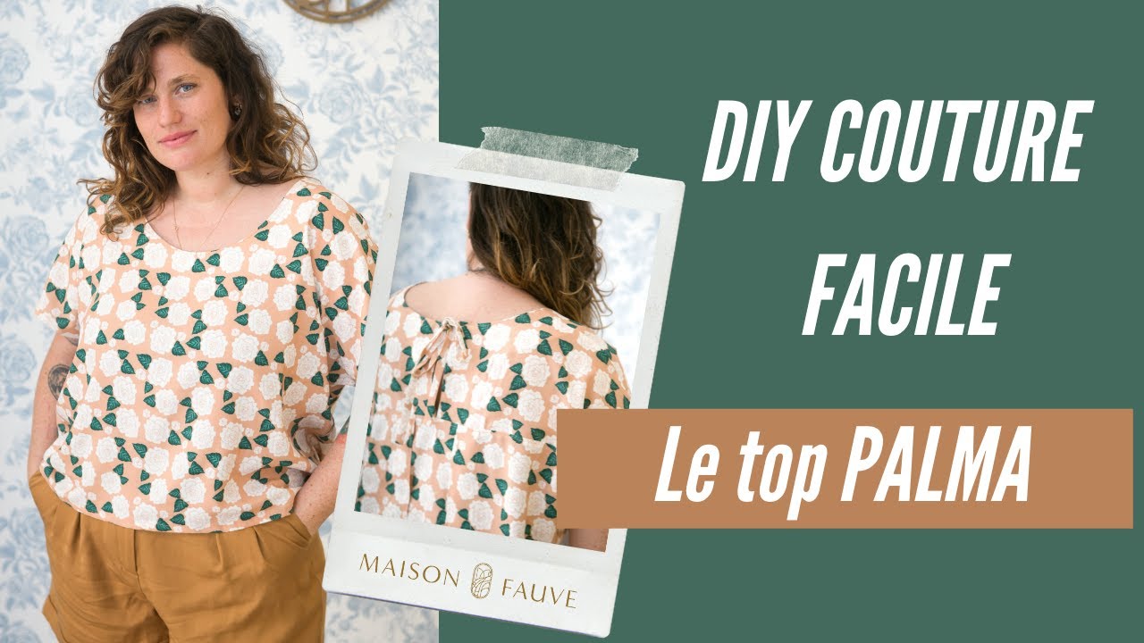 Patron couture top Palma / PDF (A4, A3, A0, US Letter) - Cadres, Calques par Taille, Vidéoprojection