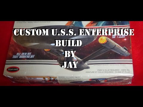 star trek USS Enterprise NCC 1701 1 1000 scale model kit polar lights custom build