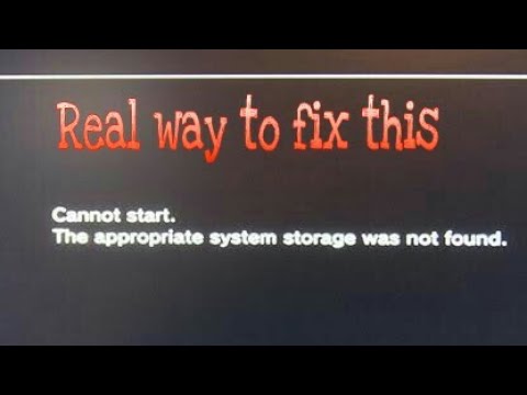 Ps3 Cannot start the appropriate system storage was not found FIX[ read pinned comment] Video