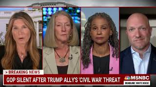 MSNBC: DEADLINE WHITE HOUSE - JULY 25, 2023 - GOP SILENT AFTER TRUMP ALLY'S THREAT OF CIVIL WAR
