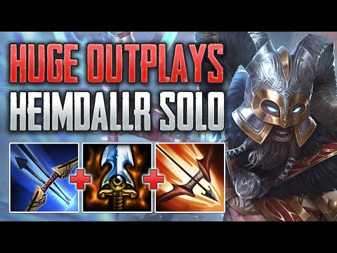 MAKING NUTTY PLAYS! Heimdallr Solo Gameplay (SMITE Ranked Conquest)