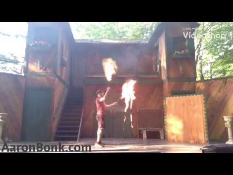 Aaron Bonk - 3 Fire Whip Juggling