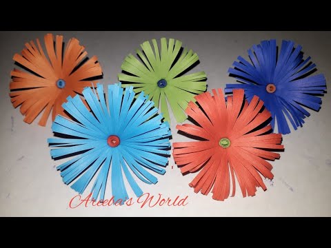 diy paper flowers/how to make flowers with paper for home decoration/ paper crafts /Areeba's World