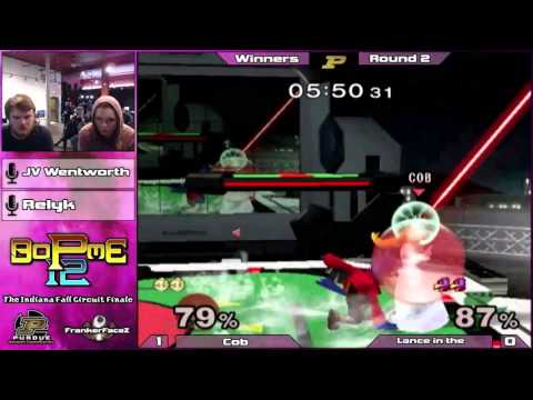 BoPME 12 Melee - LanceinthePants (Falco) vs. Cob (Peach) Winners Quarters