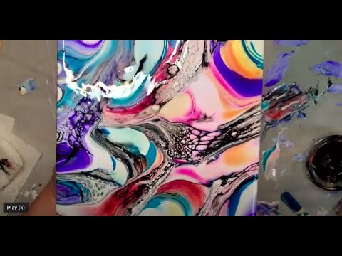 #26 - Bloom Recipe Swipe with Black Cell Activator | Fluid Art | #PseudoSwipe #Sheleeart #Colourarte