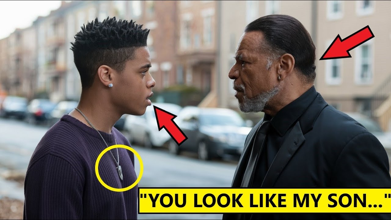 Millionaire Stops Teen That Looks Like His Dead Son,—Then Notices the Necklace Around His Neck