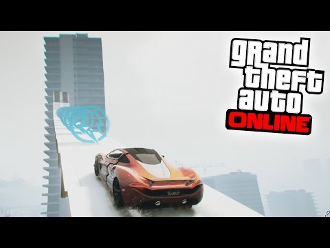 SUPER MEGA RAMPA DE NIEVE!!! - Gameplay GTA 5 Online Funny Moments (Carrera GTA V PS4)