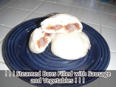 Steamed Buns filled with Sausage and Vegetables Recipe | How to Make