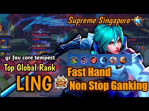 Ling Supreme 1 Singapore Non Stop Ganking - Top 1 Global Ling  - Mlbb