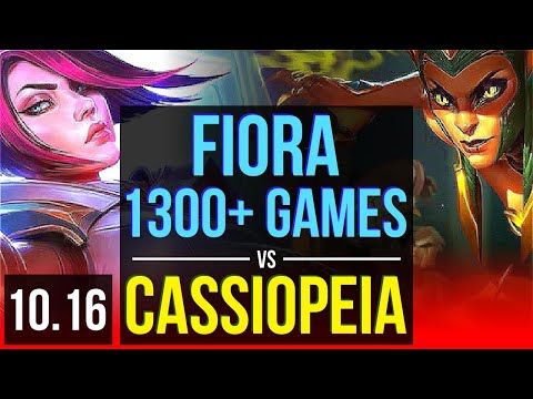 FIORA vs CASSIOPEIA (TOP) | 2.6M mastery points, 4 early solo kills | KR Diamond | v10.16