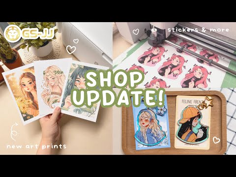 🥝 Small Business Shop Update! Unboxing Custom GS-JJ Keychains + Stickers / Behind the Scenes Prep! 📦