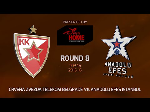 Highlights: Top 16, Round 8, Crvena Zvezda 91-82 Anadolu Efes Istanbul