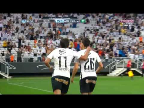 Gol de Rodriguinho -  Corinthians 2 x 0 América MG - 2016