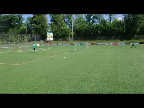 Passübung mit Torschuss