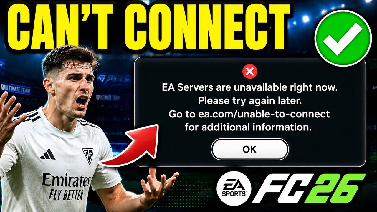 FC 26 Unable To Connect To EA Servers FIX (PC, XBOX, PS5)⚽