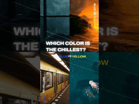 Which color hits the hardest? yellow or blue? 🟡🔵 #aesthetic #chill #vibes #shorts #blue #yellow