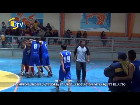CAMPEON UB 2014 sub 17 Asociacion de Basquet El Alto