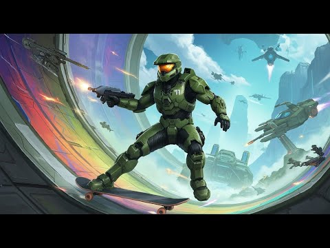 Bomb Rush Cyberfunk meets MASTER CHIEF