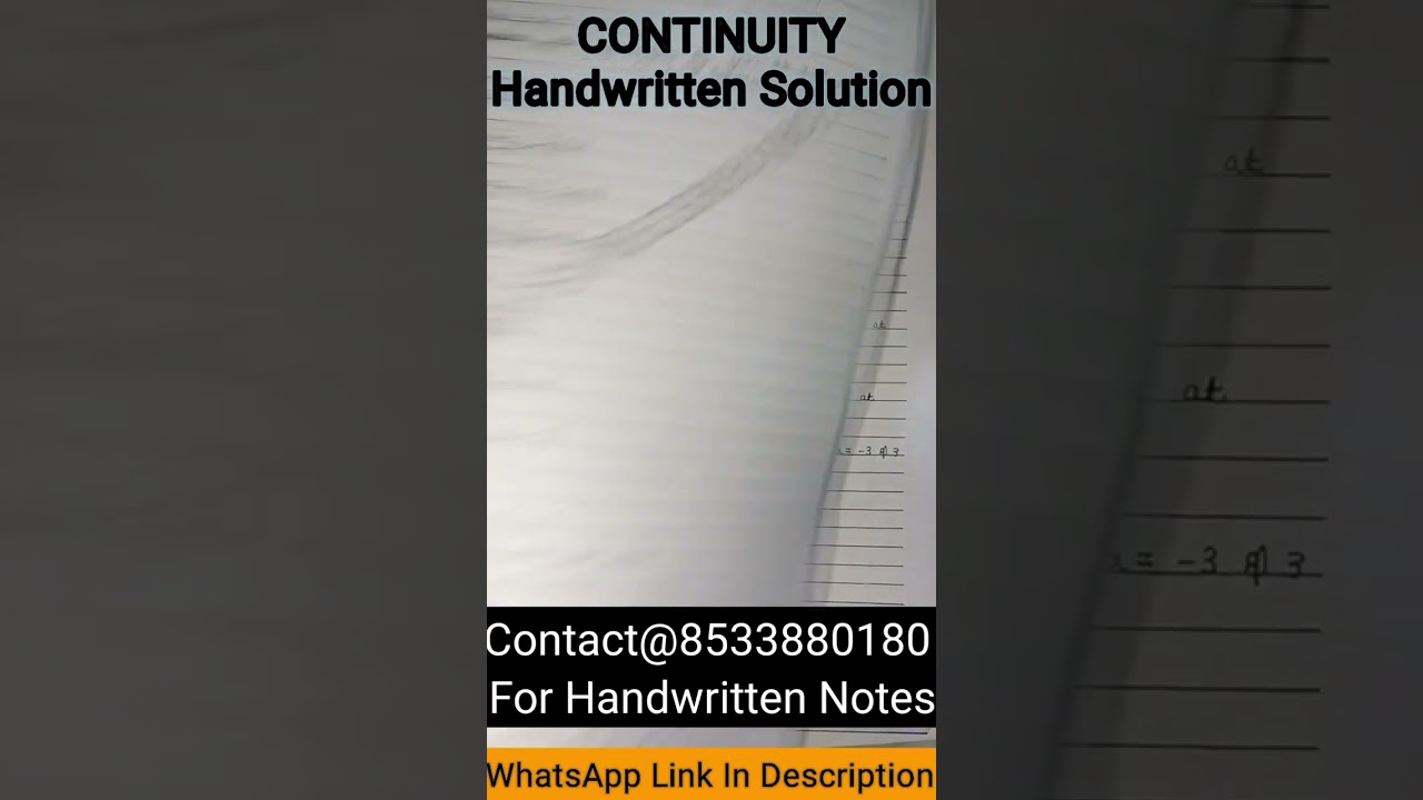 Continuity Handwritten Notes pdf class 12th maths Handwritten Notes Chapter-5 Difertiation notes pdf