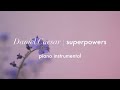 Daniel Caesar - Superpowers | Piano Instrumental (Karaoke & Lyrics)
