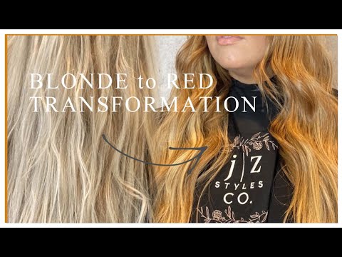 BLONDE TO RED TRANSFORMATION! HOW TO TUTORIAL Video