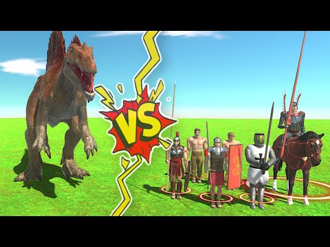ARBS Spinosaurus VS Ancient Humans | Animal Revolt Battle Simulator