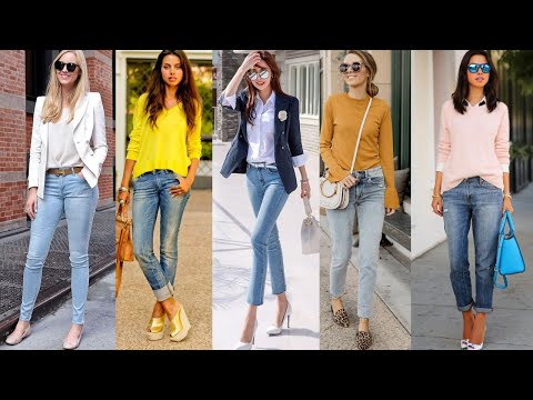 COMO VESTIR ELEGANTE  FINA Y SOFISTICADA CON JEANS  LOOKS  Y OUTFITS CON JEANS ELEGANTES