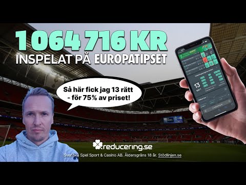 1 064 716 kr inspelat på Europatipset - så här byggde jag systemet!