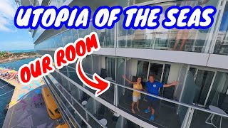 Utopia of the Seas Ocean View Balcony Room Tour #9700