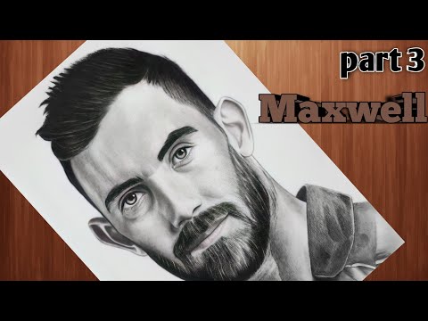 Glenn Maxwell pencil drawing-Tutorial-InnovArt