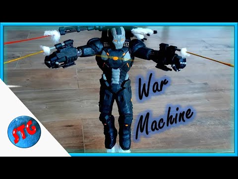 Sculpting War Machine in action from Avengers: Infinity War (1:6 scale)/Clay model