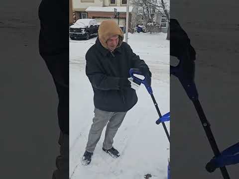 Clearing Snow Made EASY! ❄️ Snow Joe Cordless Shovel in Action! 💪 #snow #productreview #review