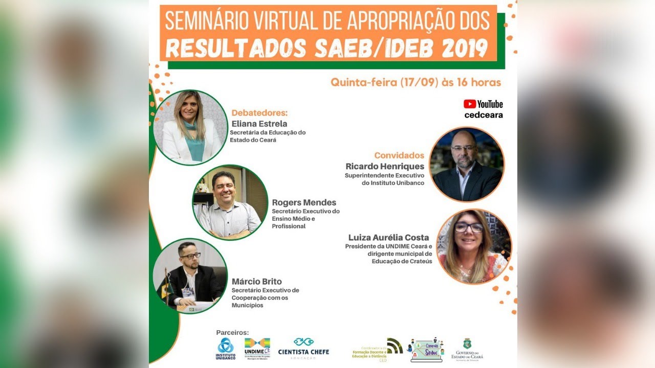 Webinar: Apresentação dos resultados IDEB 2019 - 17/09/20