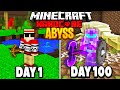 I Survived 100 Days in the Abyss on Minecraft.. Here's What Happened..