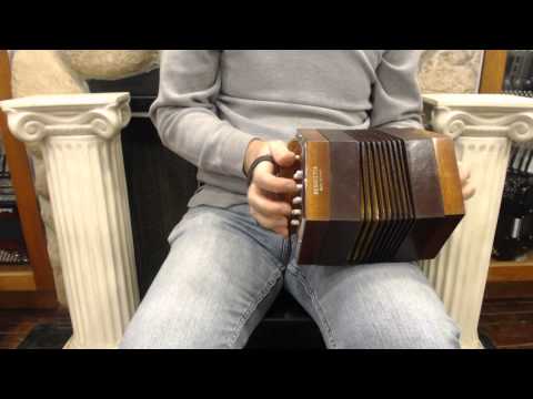 1764 - Wood Regoletto Anglo Concertina M C G 30 $395
