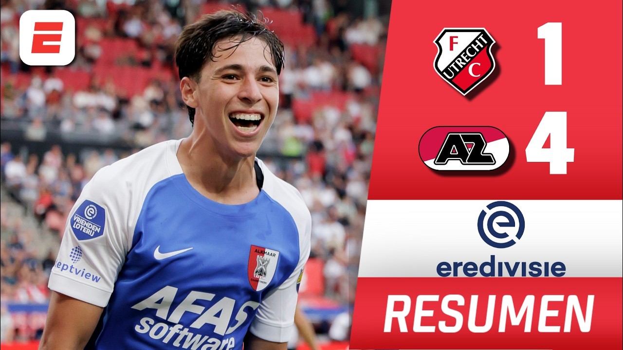 MATEO CHÁVEZ SE LUCIÓ con ASISTENCIAS en GOLEADA del AZ ALKMAAR en la EREDIVISIE | Resumen