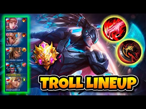 ALL FIGHTER TROLL LINEUP (REVAMPED ALPHA JUNGLE!) | Revamped Alpha Jungler Gameplay, Best Build MLBB
