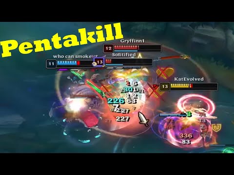 Katevolved Pentakill with his OP Champion