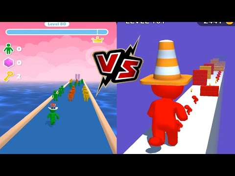 Giant Rush (V/S) Color Run Stickman 3D || Which Game Is Best || iOS Android mobile game