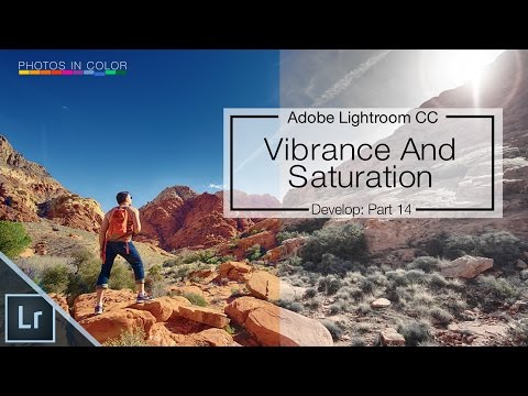 Vibrance And Saturation Lightroom 6 / CC Tutorial Video