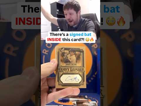 A signed baseball bat INSIDE of this card?!? 🤯🔥 Massive Shohei Ohtani card pull!! 👀