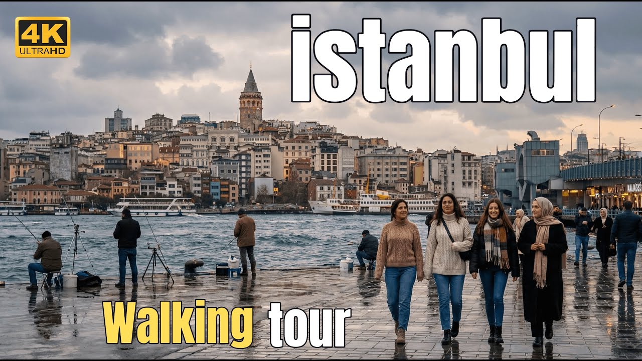 Istanbul Walking Tour 4K 60fps - A Cinematic Walk Between Eminönü & Karaköy